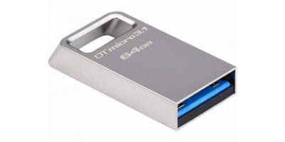Kingston 64GB DTMicro USB 3.1/3.0 Type-A metal ultra-compact drive