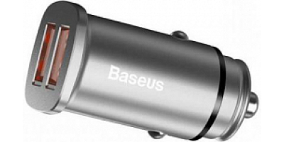Baseus Usb Car Charger Square Metal Quick Charger 3.0 2xUSB 30W