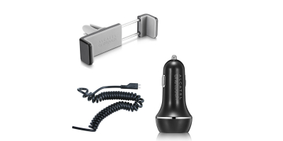 Alcatel Car Adapter Dual Charger with Micro USB&Holder CK10-2AALWE1
