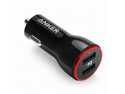 Anker PowerDrive 2 24W 2-Port Car Charger (Black)