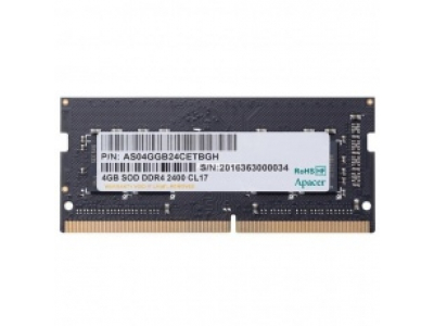 Apacer SODIMM 4 GB PC-4 DDR4 2400 MHz for NB (AS04GGB24CETBGH)