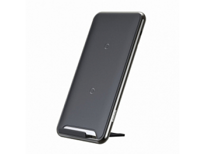 Baseus Three-coil Wireless Charging Pad Black (with desktop holder)
