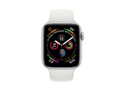 Apple Watch Series 4 (44mm,Silver Aluminum Case with White Sport Band)