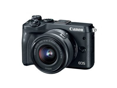 Canon EOS M6 Mirrorless Digital Camera with 15-45mm Lens Black