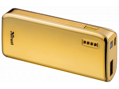 Trust Powerbank 4400 Portable Charger, Gold (20901)