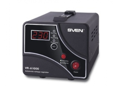 Stabilizator SVEN VR-A1000(600W 170-275В 1CEE7/4 OUT 230V BLACK METAL)