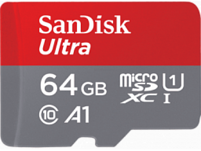 SanDisk 64 GB microSDXC UHS-I Ultra A1 + SD adapter SDSQUAR-064G-GN6MA