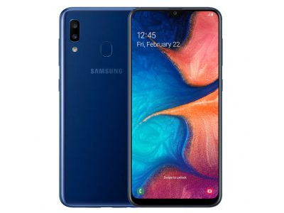 Qeydiyyatlı və mağazadan Samsung Galaxy A20 Duos SM-A205F/DS 3GB/32GB Blue