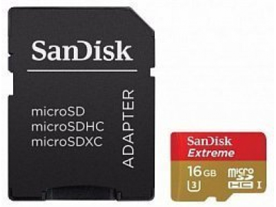 SanDisk Extreme UHS-I U3 microSDHC 16GB 10cl w/a (SDSQXNE-016G-GN6MA)