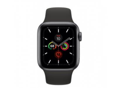 Apple Watch Series 5 (40mm,Space Gray Aluminum Case with Black Sport Band)