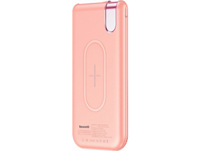 Baseus Thin Wireless Charger Qi 10000 mAh with Wireless Charging pink