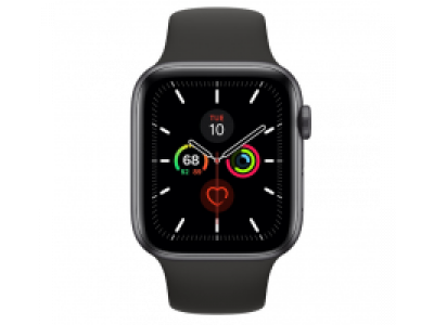 Apple Watch Series 5 (44mm,Space Gray Aluminum Case with Black Sport Band)