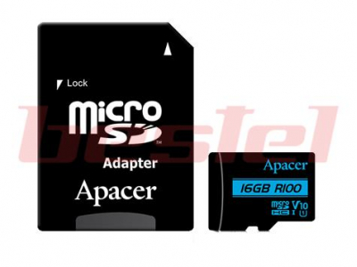 Apacer 16 GB microSDHC UHS-I U1 V10 Class 10 + SD adapter