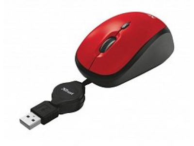 Trust Yvi Retractable Mouse - red (21053)