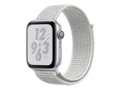 Apple Watch Series 4 Nike+ GPS 44mm Silver Aluminum Case with Summit White Nike Sport Loop (MU7H2)
