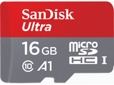 SanDisk 16 GB microSDHC UHS-I Ultra A1 + SD Adapter SDSQUAR-016G-GN6MA