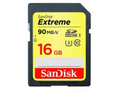 SanDisk Extreme SDHC UHS-I 90 MB/s' (16GB)