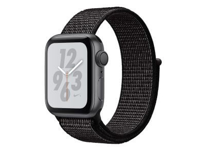 Apple Watch Series 4 Nike+ GPS 44mm Space Gray Aluminum Case with Black Nike Sport Loop (MU7J2)